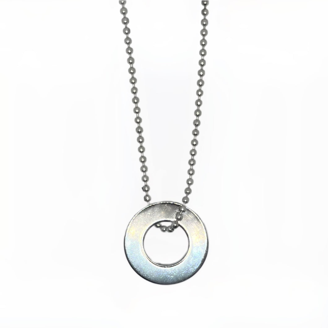 Silver Stainless Steel 1.5mm Ball Achievement Necklace