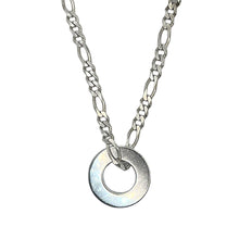 Load image into Gallery viewer, Silver Figaro 5mm Achievement Necklace
