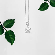 Load image into Gallery viewer, Mini Sterling Lotus Necklace
