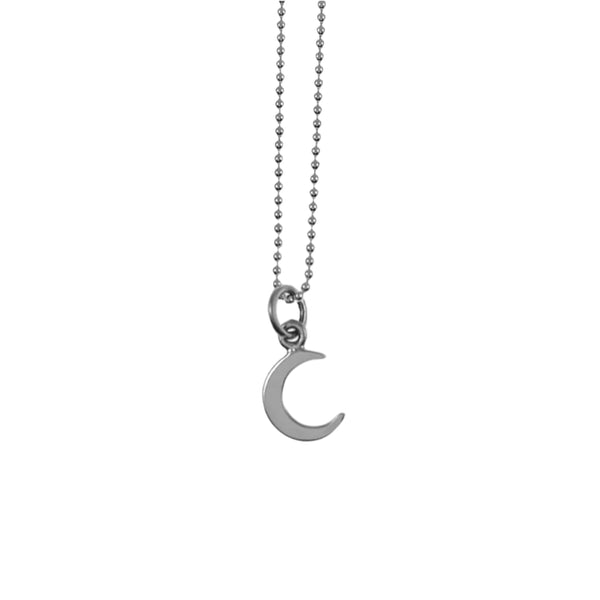 Sterling Crescent Moon Necklace